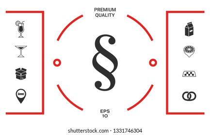 Paragraph icon symbol. Graphic elements for your design