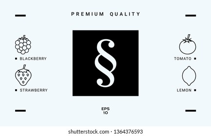 Paragraph icon symbol. Graphic elements for your design