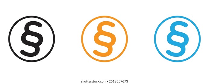 Paragraph icon Thin line illustration set