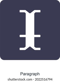 Paragraph or Italic Icon Concept