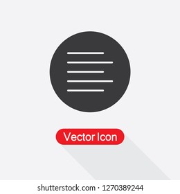 Paragraph Left Icon,Align Left Icon, Element Of Text Editor Icon Vector Illustration Eps10