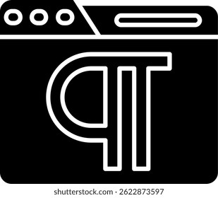 Design de ícone de vetor de linha de parágrafo