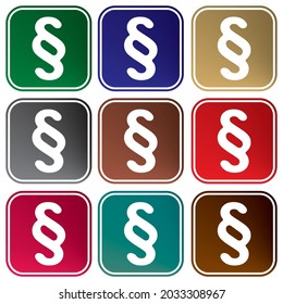 Absatzmarkensymbol, Vektorgrafik. Logo-Tenplate des Rechtsanwalts
