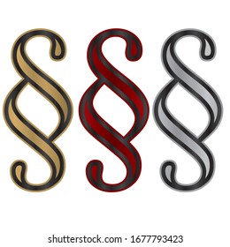 The Paragraph Mark Vector Illustration. The Paragraph Sign Isolated On White Background. The Paragraph Symbol