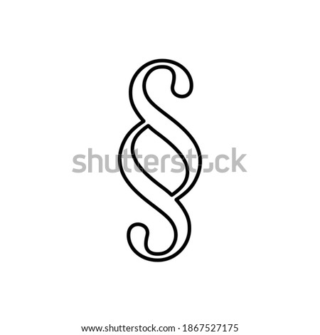 Paragraph outline vector icon isolated on white background. Paragraph symbol. Vector paragraph for web application or UI. 