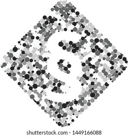 Paragraph sign color distributed circles dots illustration