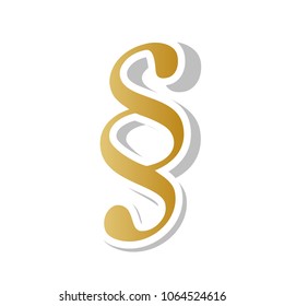 Paragraph Sign Illustration Vector Golden Gradient Stock Vector ...