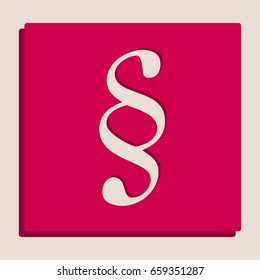 Paragraph sign illustration. Vector. Grayscale version of Popart-style icon.