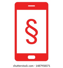 Paragraph and smartphone on white