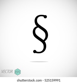 Paragraph symbol - black vector