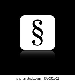 Paragraph symbol - black vector  icon