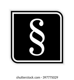 Paragraph symbol  - black vector icon