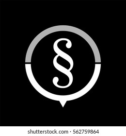 Paragraph symbol  - black vector icon