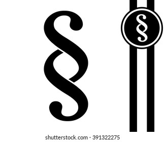 paragraph symbol - black and white vector icon