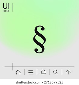 Icono de símbolo de párrafo, Elementos para su diseño
