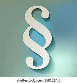 paragraph symbol paper on bokeh fog background