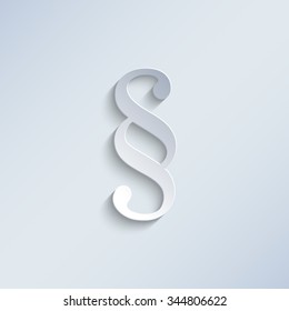 Paragraph symbol - paper vector icon