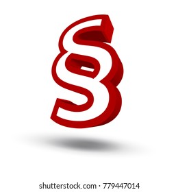 Paragraph Symbol And Shadow - 3D Vector Icon