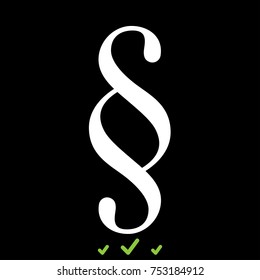 Paragraph symbol white icon .