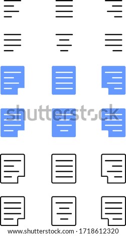 Paragraph text align icon set.