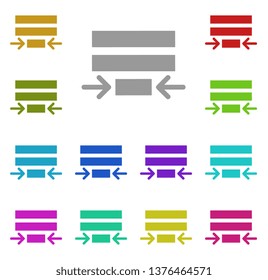 Paragraph, text multi color icon. Simple thin line, outline vector of Text editor icons for UI and UX, website or mobile application