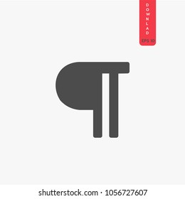Paragraph vector icon. Quote symbol. Best modern flat pictogram illustration for web and mobile apps design
