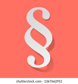 Paragraph Vector White Symbol On A Coral Color Background