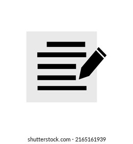 Paragraph Writing Icon Design With Scale On White Background