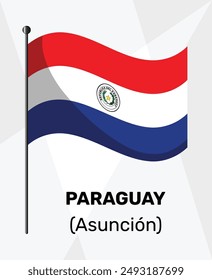 PARAGUAY Asuncion flag vector illustration