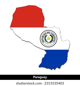 Paraguay Country - Flag Map