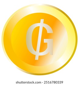 Guaraní Paraguay Currency Gold Coin Circle Money Symbol Transparent Background Vector Symbol PNG 