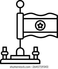 Design de ícone de estilo preenchido Paraguai