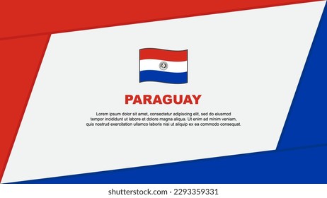 Paraguay Flag Abstract Background Design Template. Paraguay Independence Day Banner Cartoon Vector Illustration. Paraguay Banner