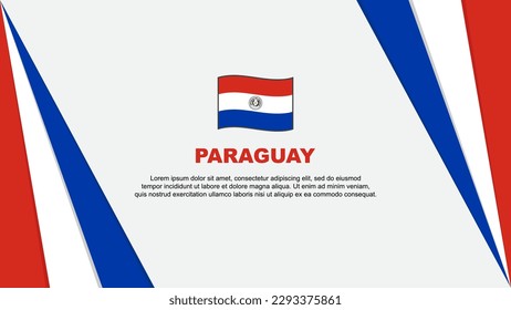 Paraguay Flag Abstract Background Design Template. Paraguay Independence Day Banner Cartoon Vector Illustration. Paraguay Flag