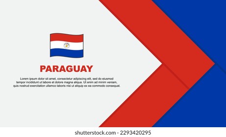 Paraguay Flag Abstract Background Design Template. Paraguay Independence Day Banner Cartoon Vector Illustration. Cartoon