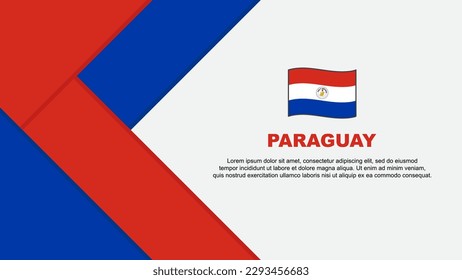 Paraguay Flag Abstract Background Design Template. Paraguay Independence Day Banner Cartoon Vector Illustration. Illustration