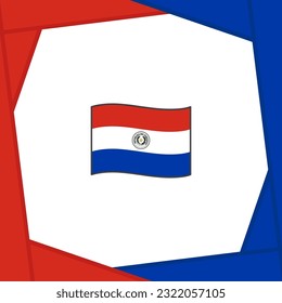 Paraguay Flag Abstract Background Design Template. Paraguay Independence Day Banner Social Media Post. Paraguay Banner
