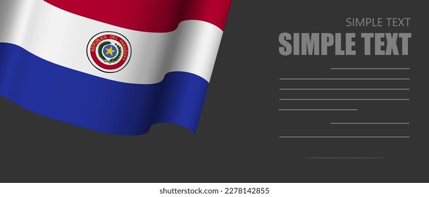 paraguay flag banner rectangle background,paraguay dark mode black tone wallpaper,website banner paraguay black and white tone with grey text.
