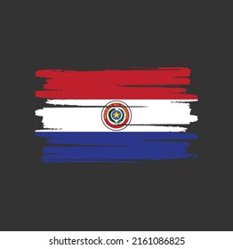 Paraguay Flag Brush. National Flag