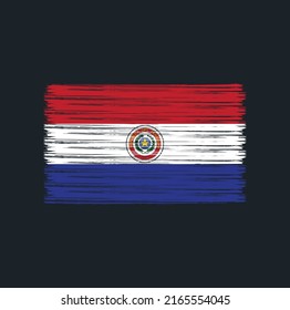 Paraguay Flag Brush Strokes. National Flag