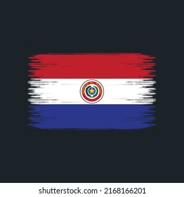 Paraguay Flag Brush Strokes. National Flag