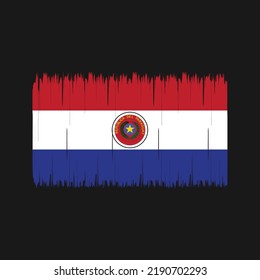 Paraguay Flag Brush Strokes. National Flag