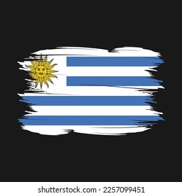 Paraguay Flag Brush Vector Illustration