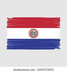 Paraguay Flag-Vektorgrafik mit Pinselspitze