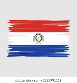 Paraguay Flag-Vektorgrafik mit Pinselspitze