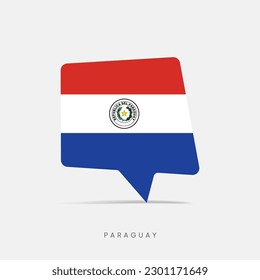 Icono de chat de la burbuja de bandera paraguaya