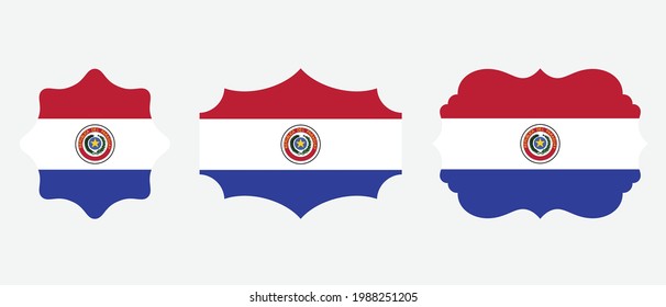 Paraguay flag. flat icon symbol vector illustration