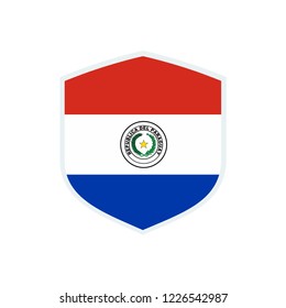 Paraguay flag. Paraguay shield flag.