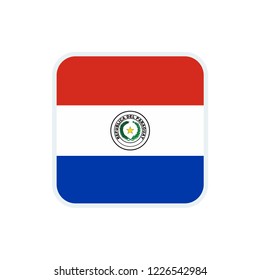 Paraguay flag. Paraguay square flag.