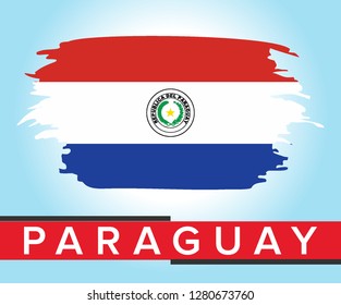 Paraguay flag vector icon - Vector